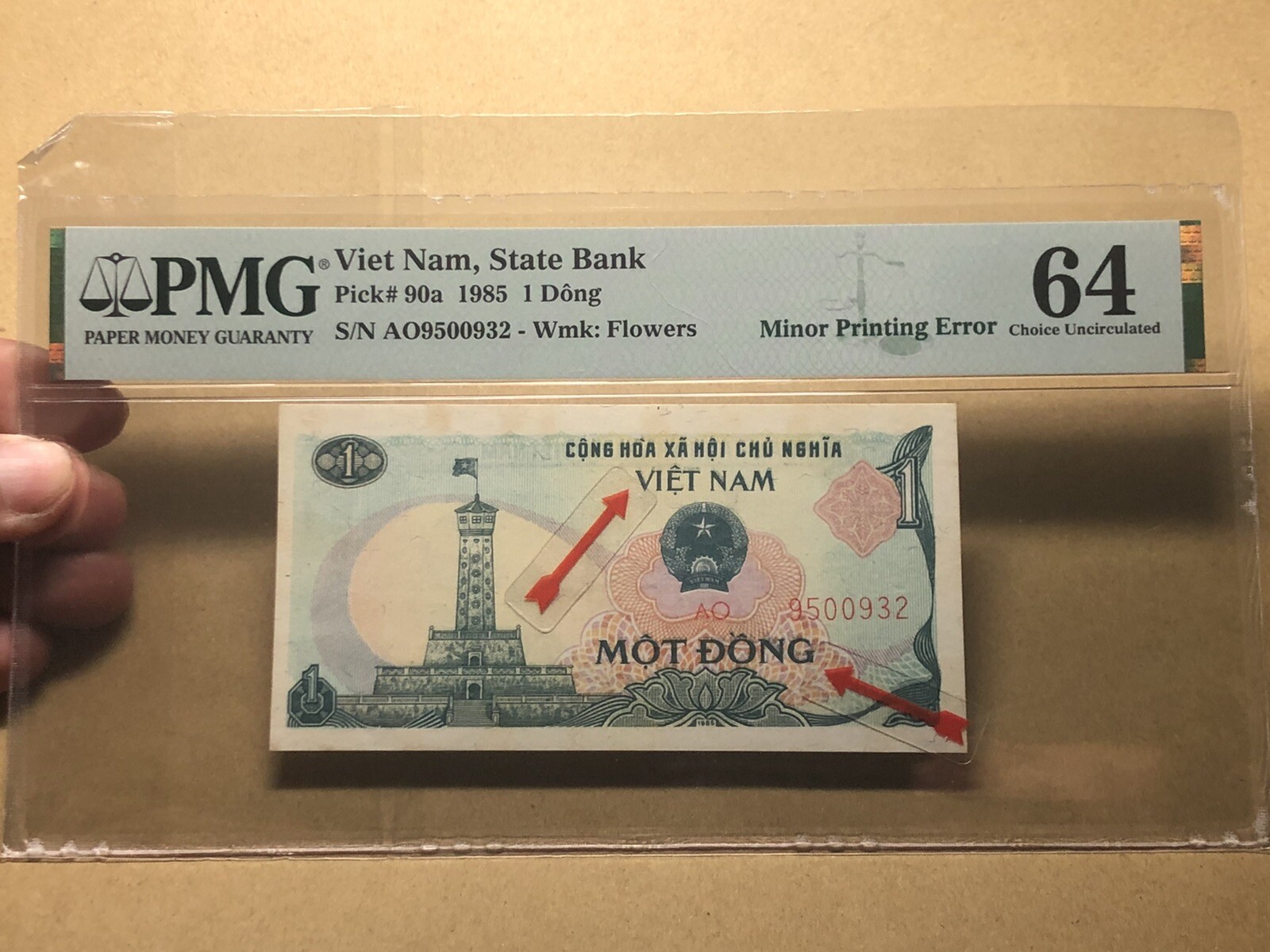 Top Pop Minor Printing Error 1 Đồng 1985 PMG-64 Original Vintage Rare_LDP Shop.