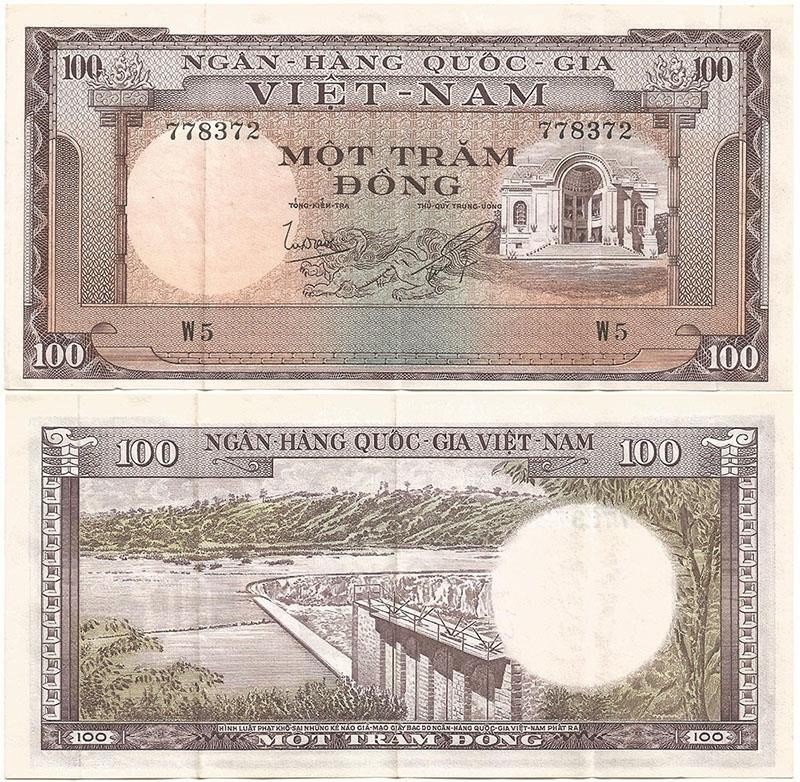 1966 Long-Gone “SOUTH VIETNAM” Crispy LIGHTLY CIRCULATED War Time 100 DONG Note