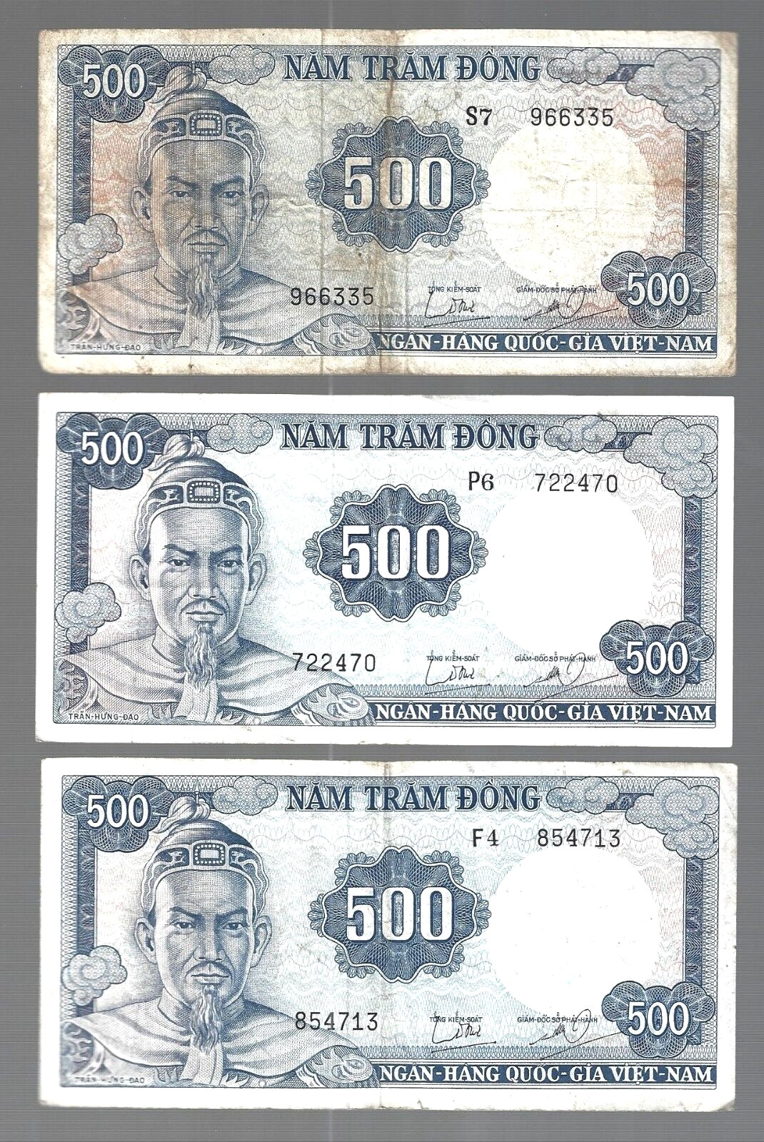 Vietnam 💥1966 ND… 1X 500 Dong … WMK: Tran Hung Dao 💥Lot#4675