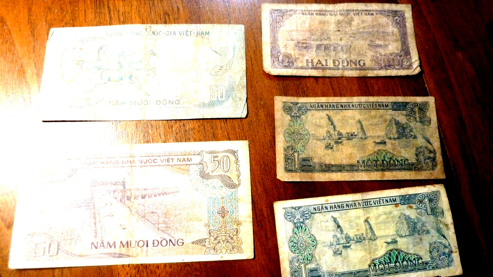 OLD Vietnam Banknote LOT 10 BANKNOTES HEAVILY CIRCULATED
