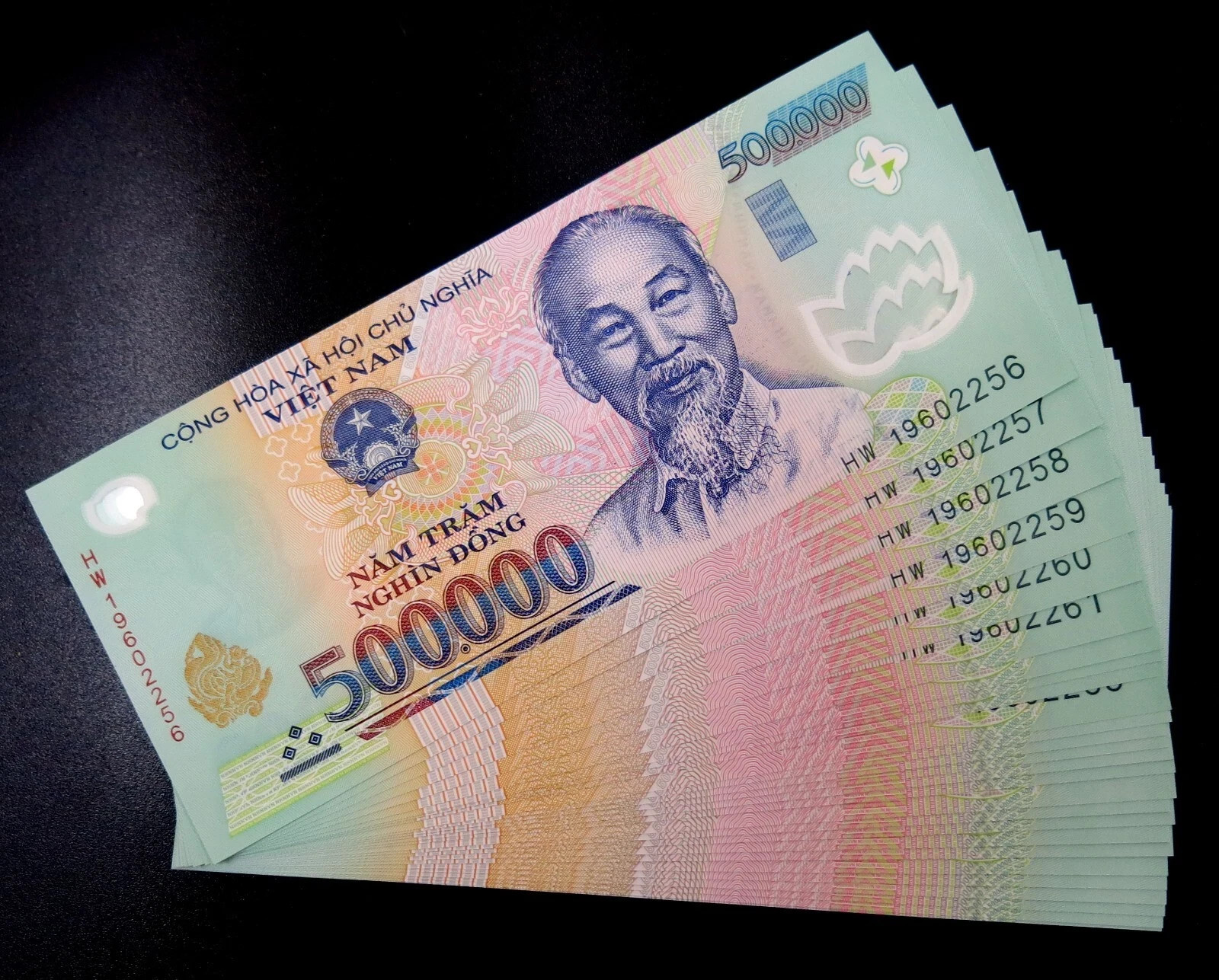 5 MILLION VIETNAMESE DONG ( 10 ) 500,000 VND CURRENCY BANKNOTES | FAST SHIPPING