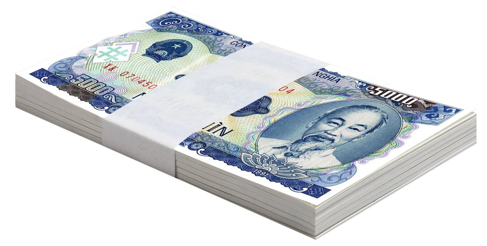 Vietnamese Currency 5000 Vietnam Dong, 1991, P-108, UNC X 100 PCS Bundle Pack