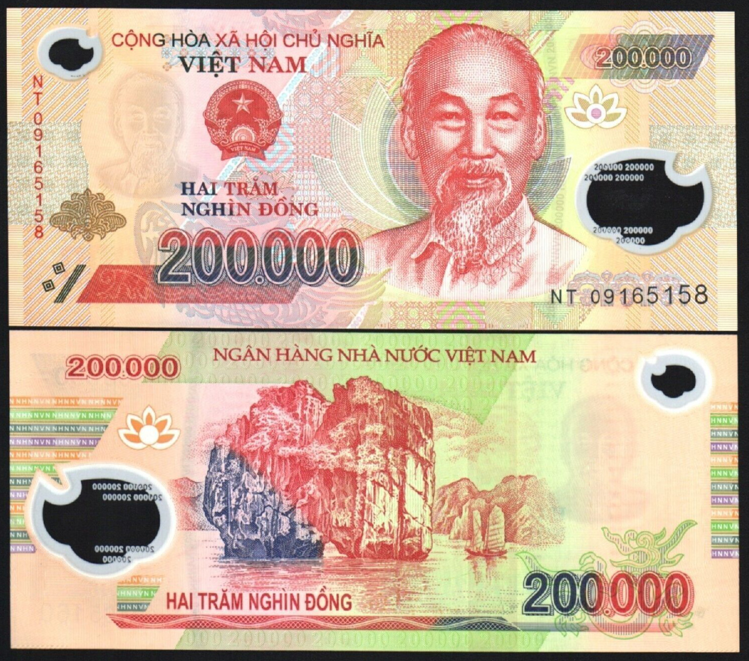 200,000 Vietnamese Dong 1/5 Million 200000 x 1 Pcs Vietnam Currency UV US SELLER