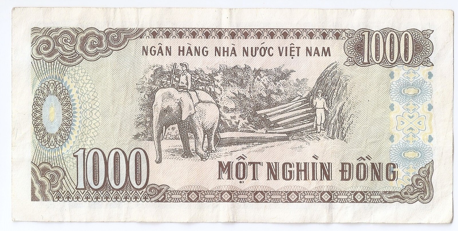 Vietnam 1000 dong 1988 (1989) Ho Chi Minh, Elephant