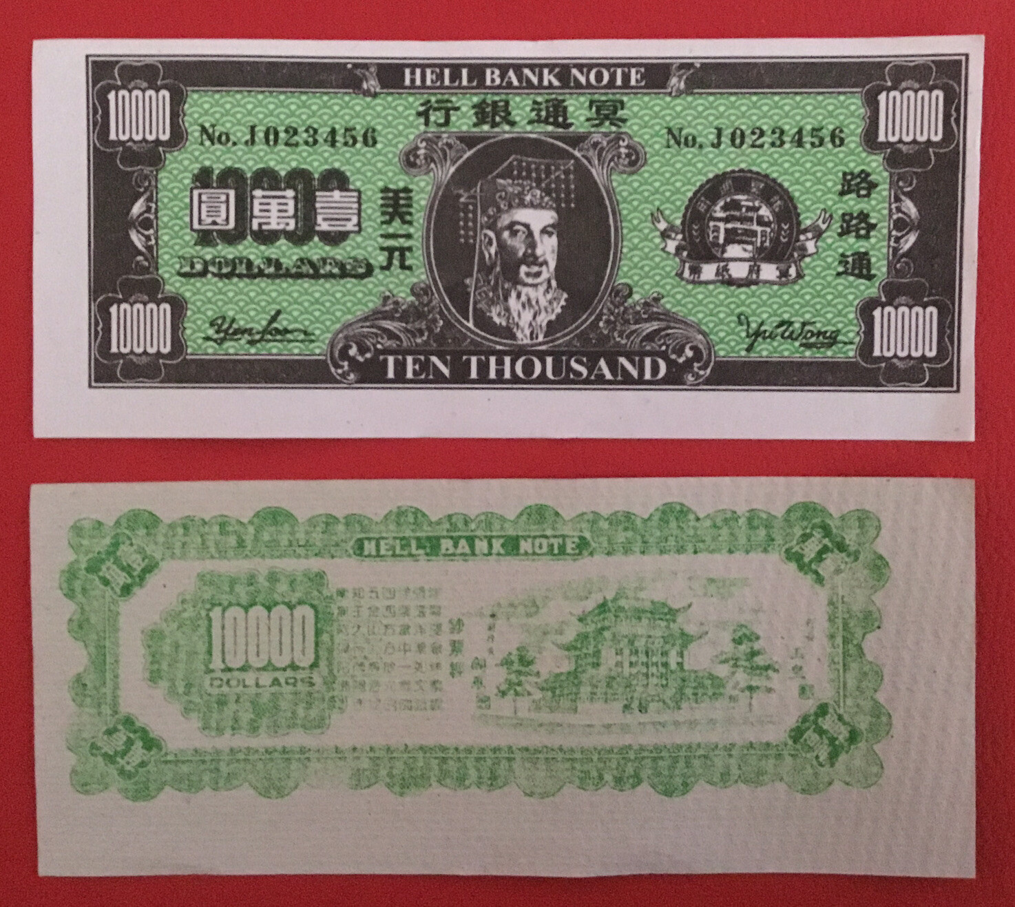 Hell Bank Note – Collectable Ten Thousand Dollars – Joss Currency