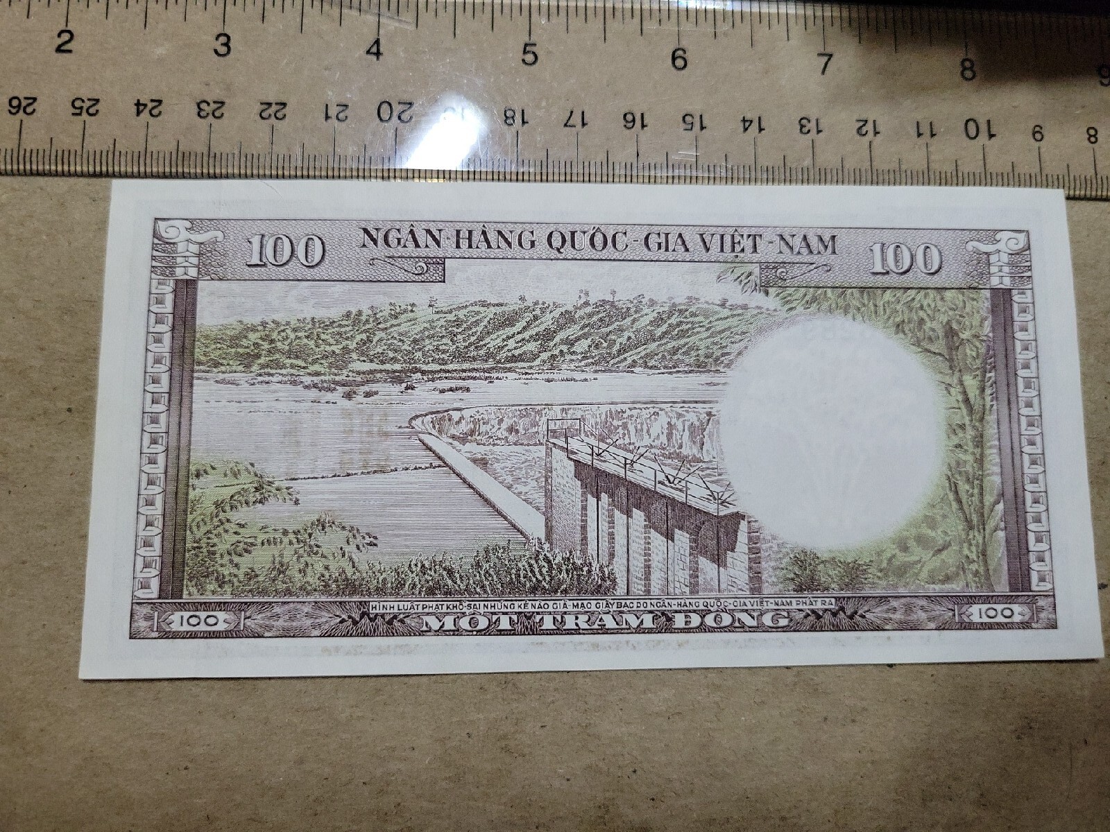 🌏 South Vietnam 100 dong 1966 P-18 P-18a AU/UNC Banknote 051823-5
