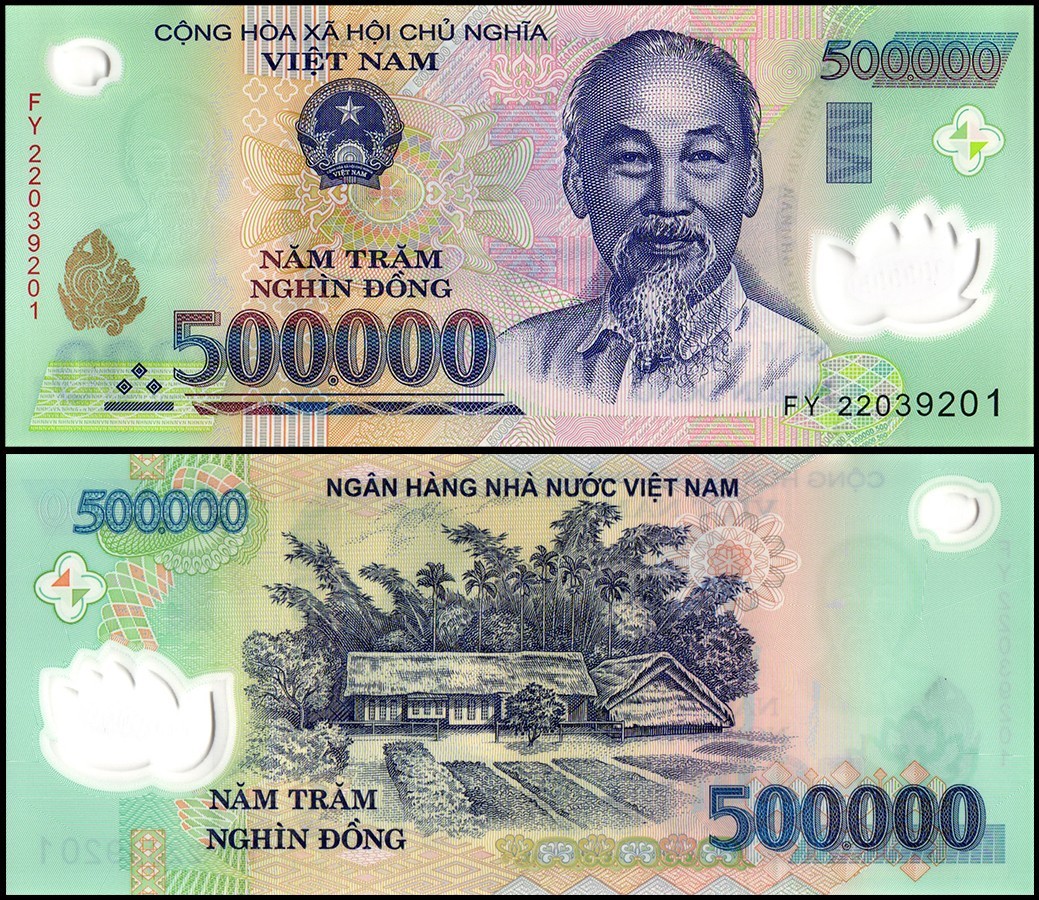 Vietnam 500000 Dong, 2022, P-124r, UNC Polymer