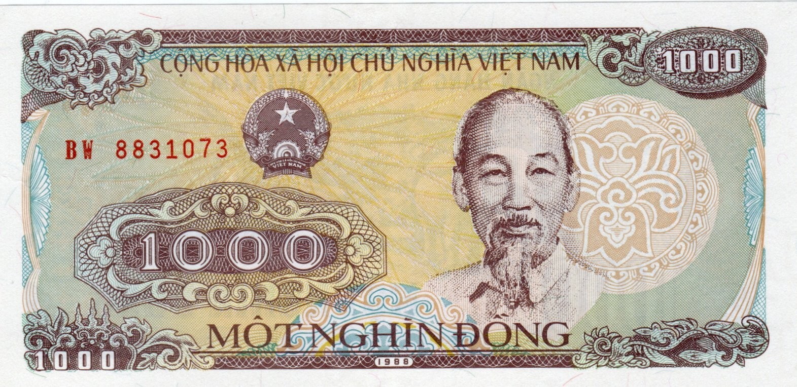 Banknote Vietnam 1000 Dong 1989 P106a.2