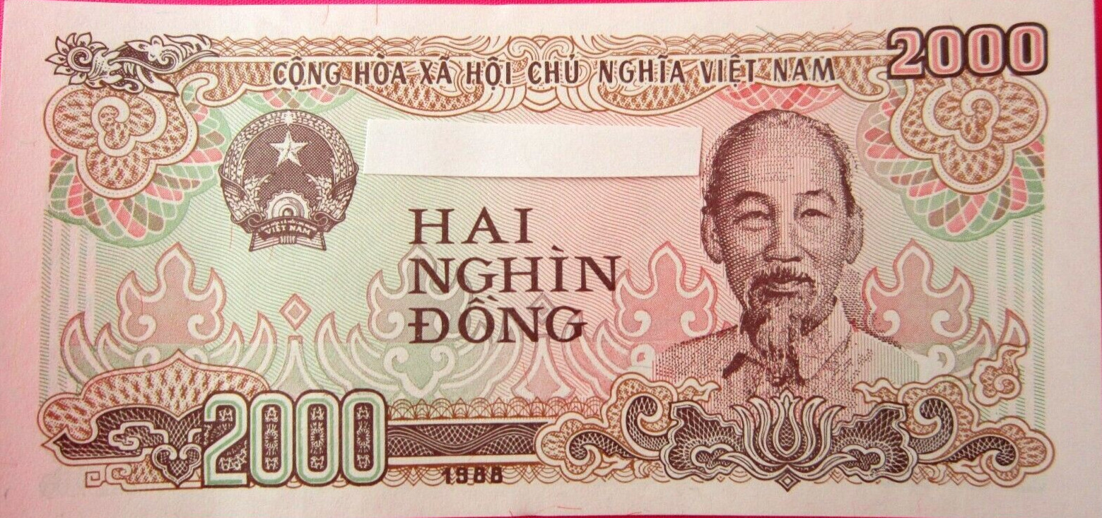 Vietnam Dong Paper Money 25 PCS 2000 Vietnamese Dong Each Viet Nam Currency