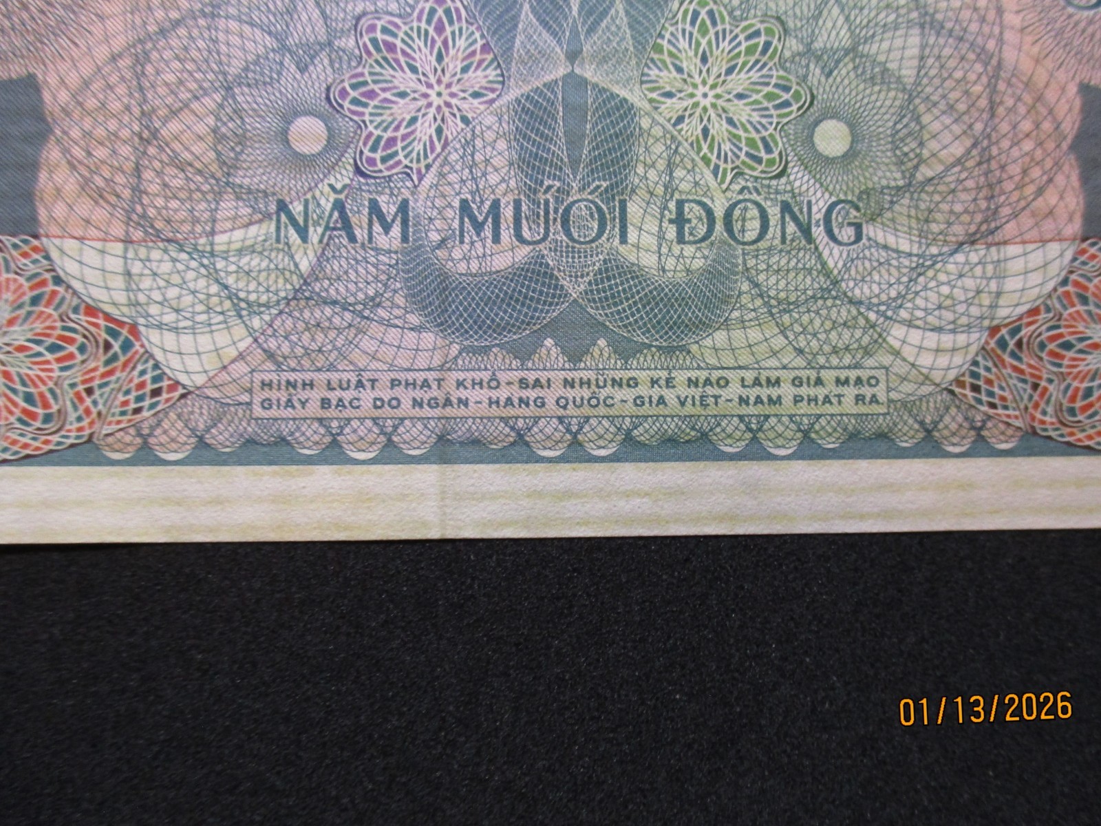 1960’S VIET-NAM NAM MOUI DONG 50 BANK NOTE LOT of (4) in SEQUENCE 71497-714500