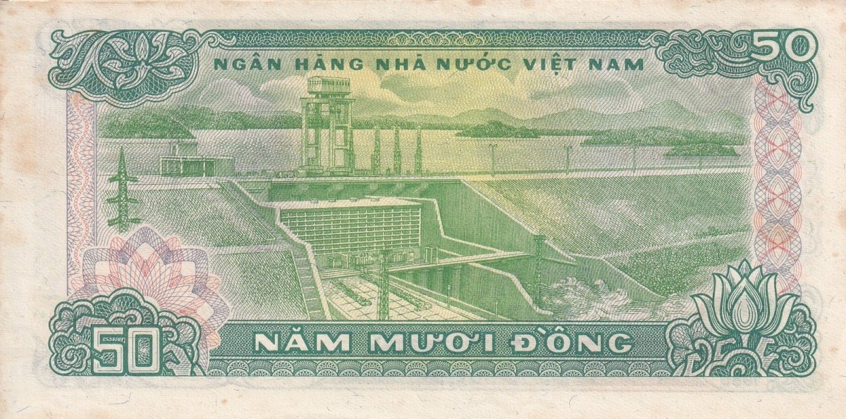 Viet Nam Vietnam 50 Dong 1985 P 96 AU UNC FOXING