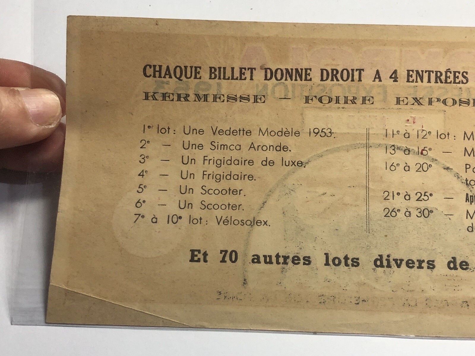 Lottery Tombola Indochine 10 Piastres 1953 Original Vintage Very Rare_LDP Shop.