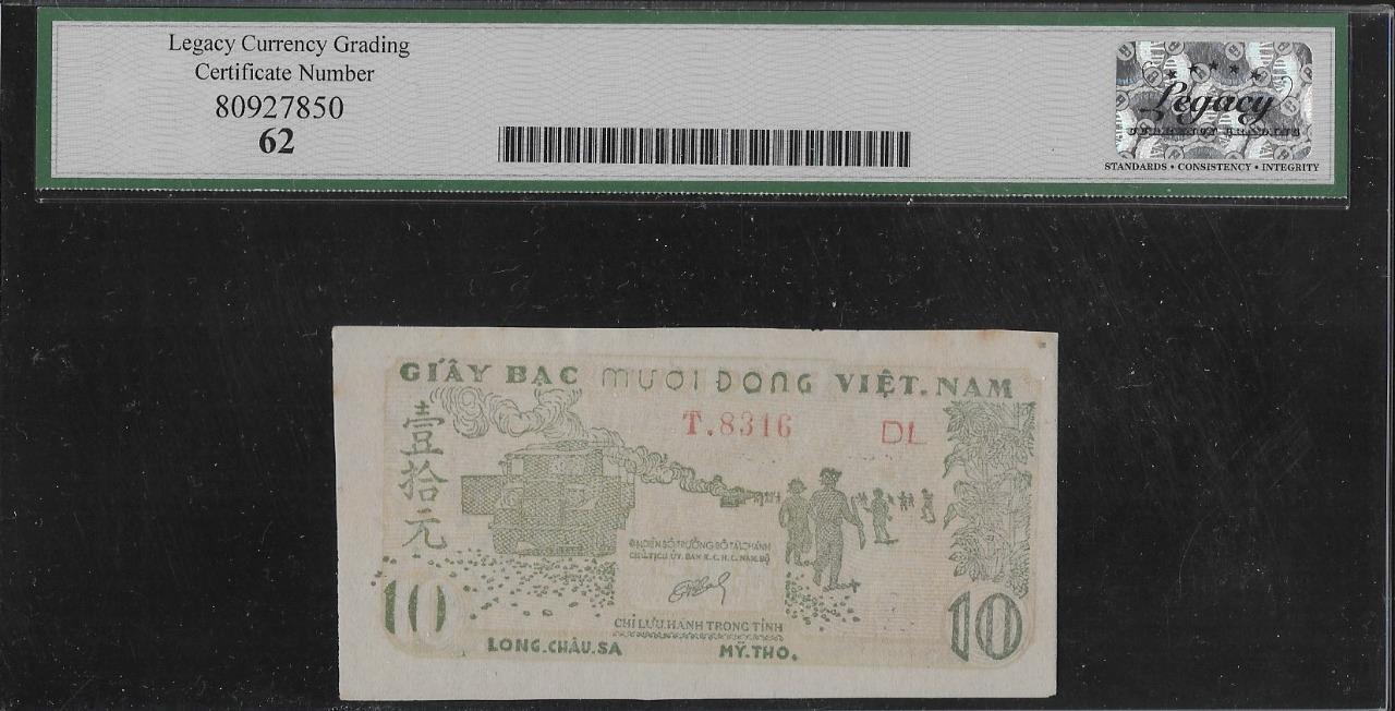 Vietnam P-37a 10 Dong 1952 w/ Watermark LCG 62