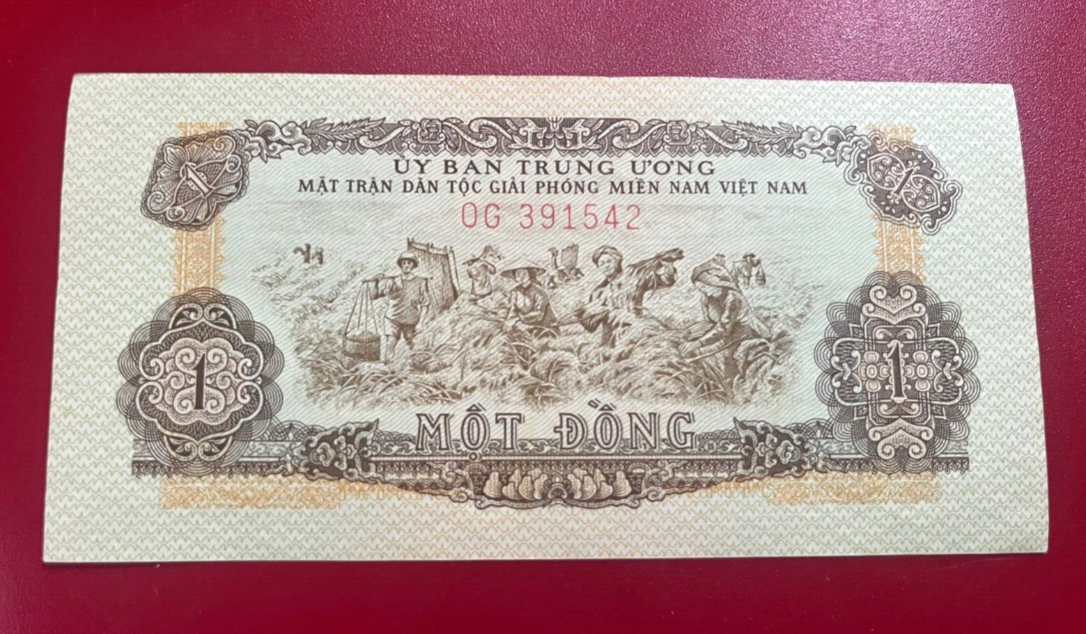 1963 VIETNAM MOT DONG ( ONE DONG ) BANKNOTE GREAT CONDITION RARE