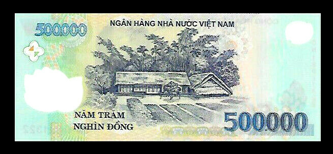 1 Million Vietnam Dong = 2 x 500,000 UNC Vietnamese Banknotes!