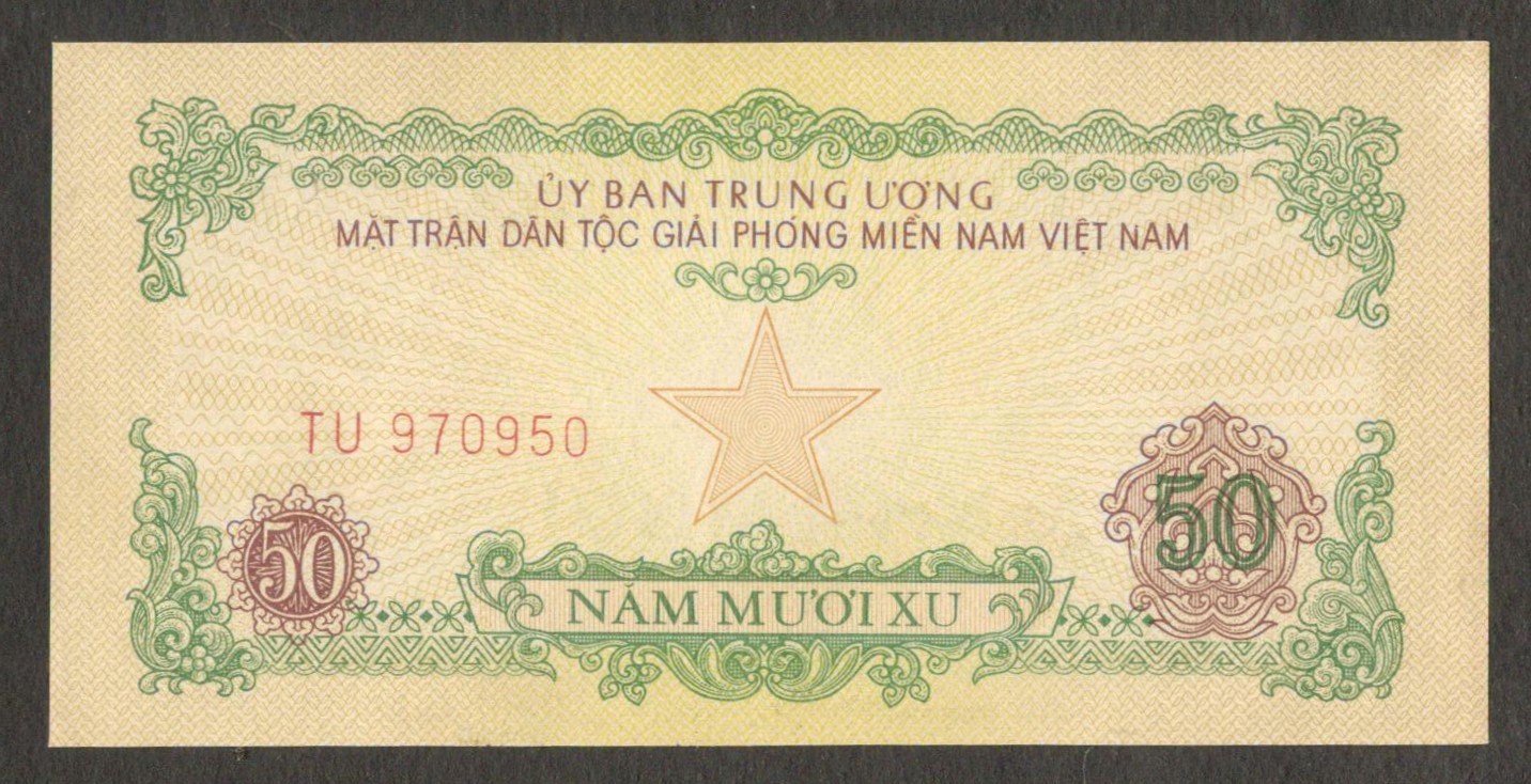 Vietnam South Liberation 50 Xu Vietnam War P-R3 1963 1968 UNC