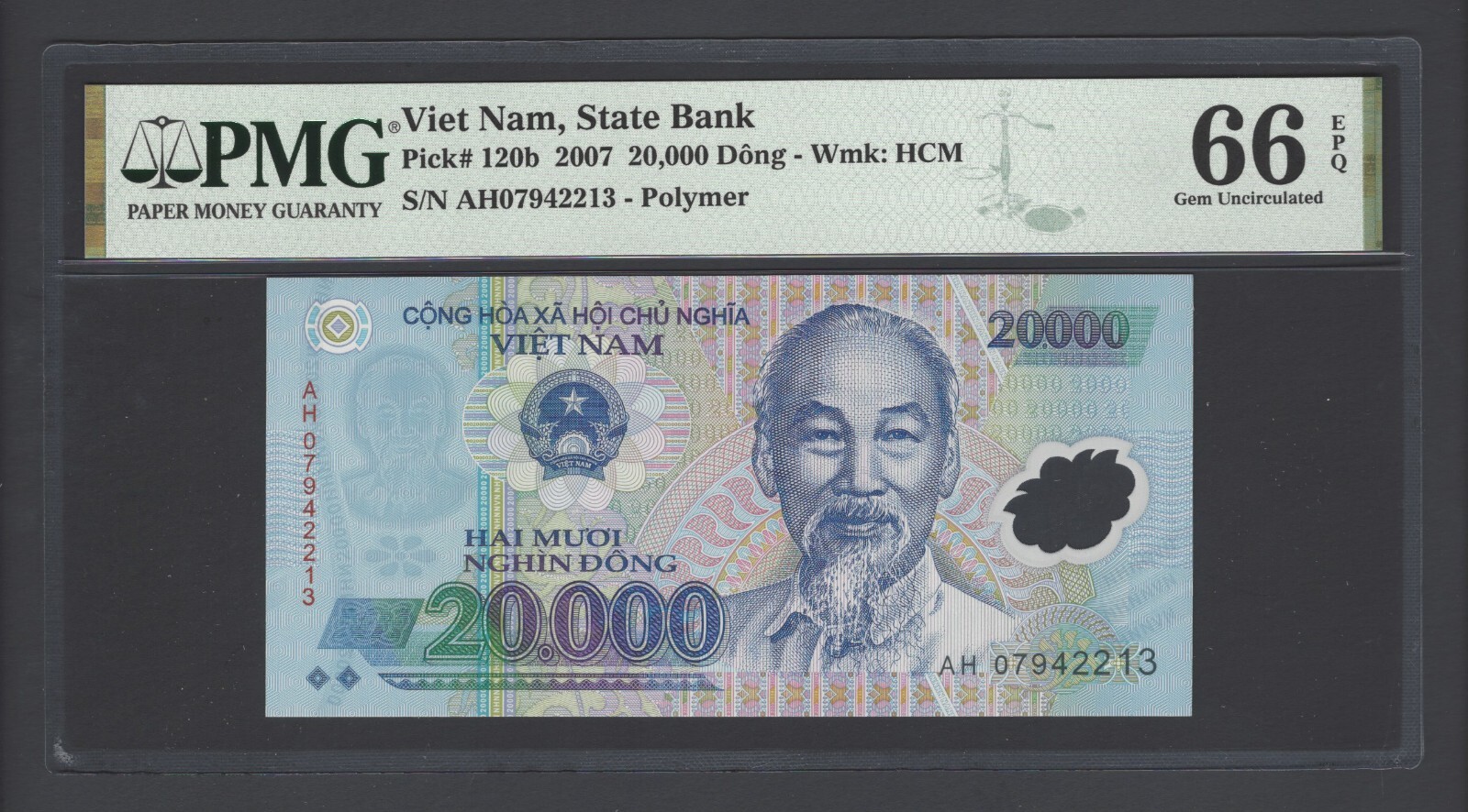 Viet Nam 20000 Dong 2007 P120b Uncirculated Grade 66