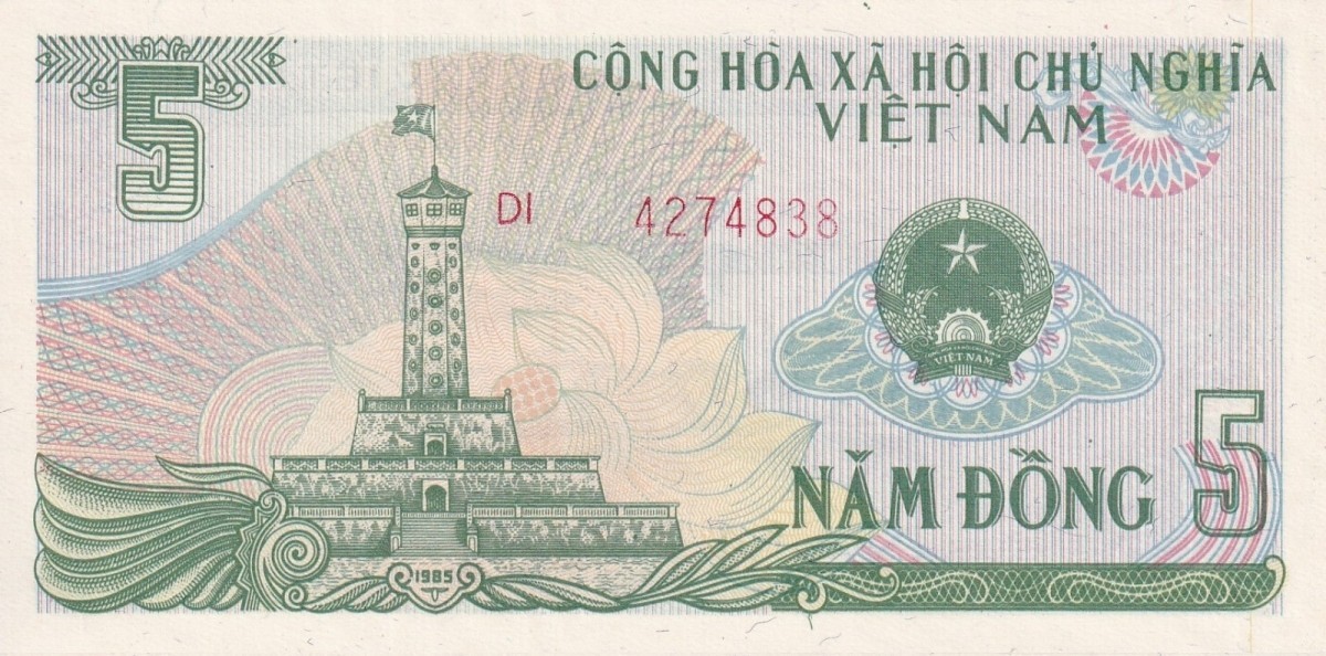 Viet Nam Vietnam 5 Dong 1985 P 92 UNC