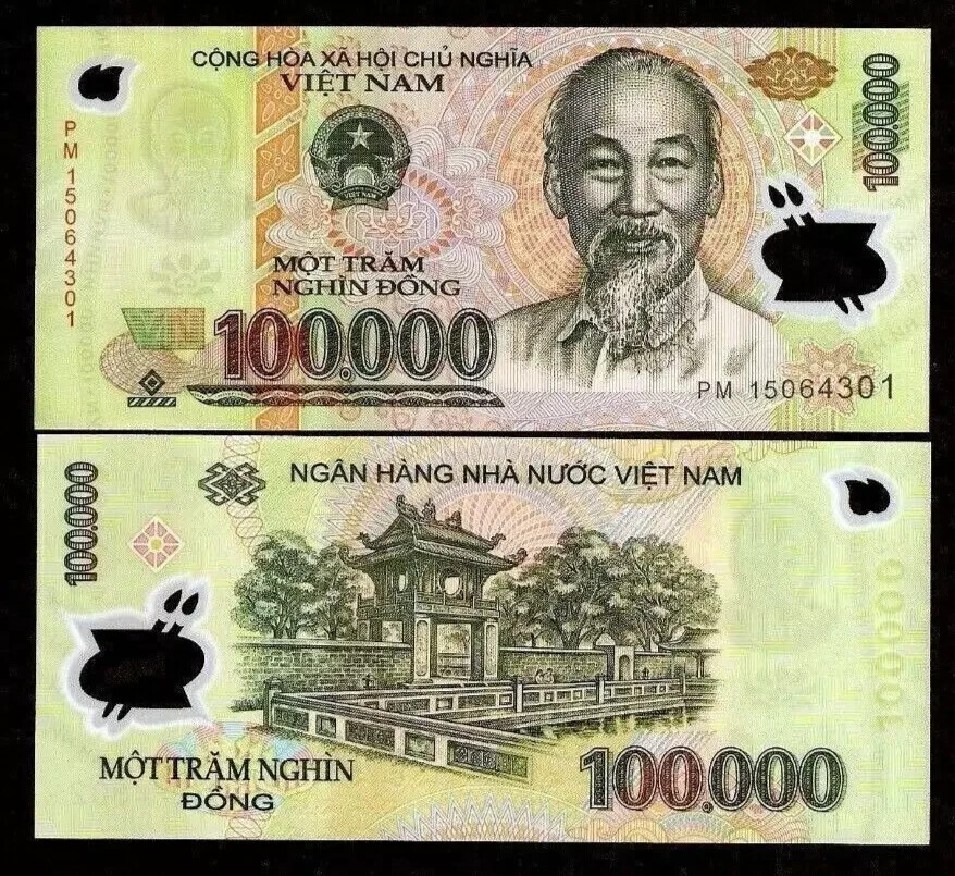 10,000,000 Vietnamese Dong 10 Million ( 100 x 100,000 Note) Vietnam Currency Lot