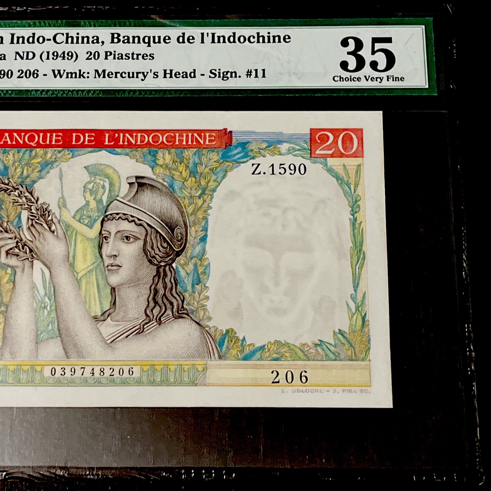 French Indo-China, Banque de I’Indochine ND(1949) 20 Piastres PMG 35 Note