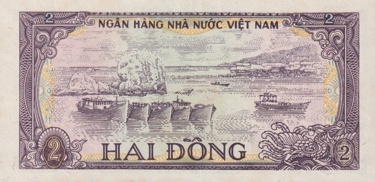 Viet Nam Vietnam 2 Dong 1985 P 91 UNC FOXING