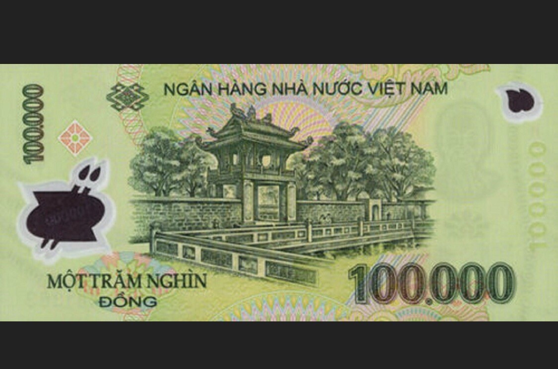 One Million Vietnamese Dong: Ten (10) x 100,000 VND Polymer Banknotes CIR