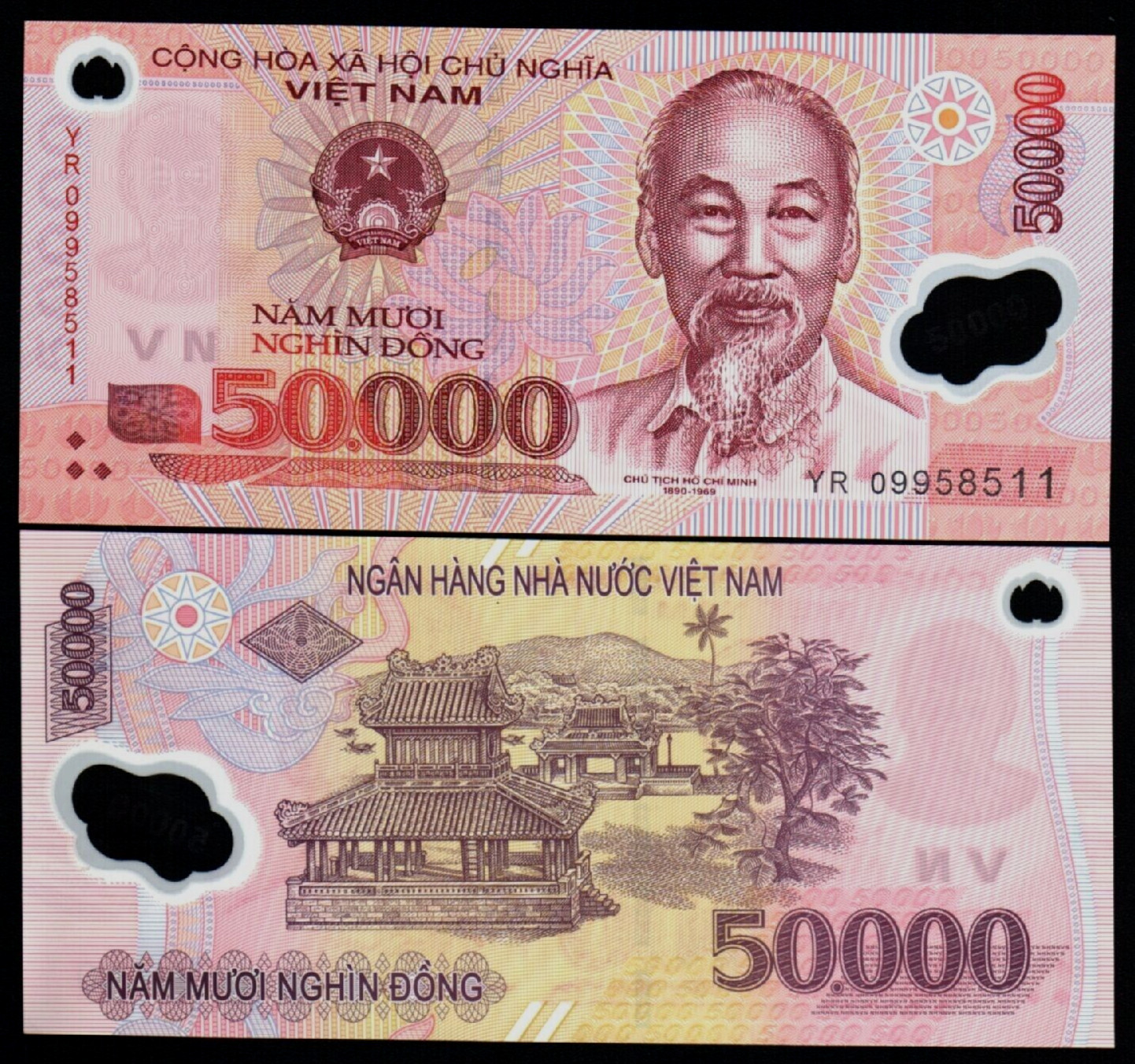 Vietnam 50000 Dong Polymer Note UNC -Vietnam Authentic Guarantee – FREE SHIPPING