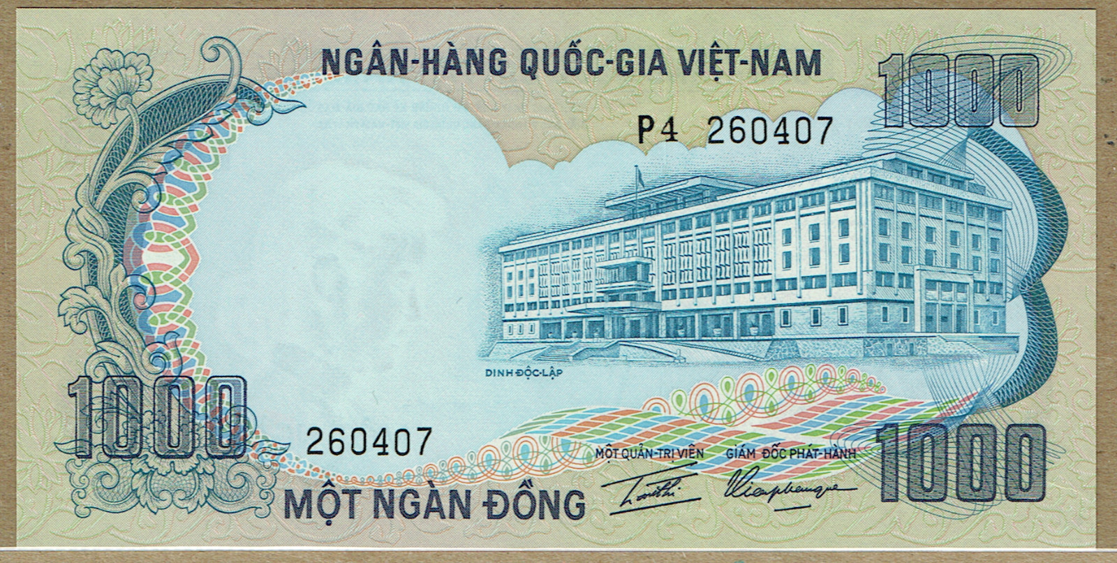 SOUTH VIETNAM ND(1972) 1,000 DONG P-34a CU