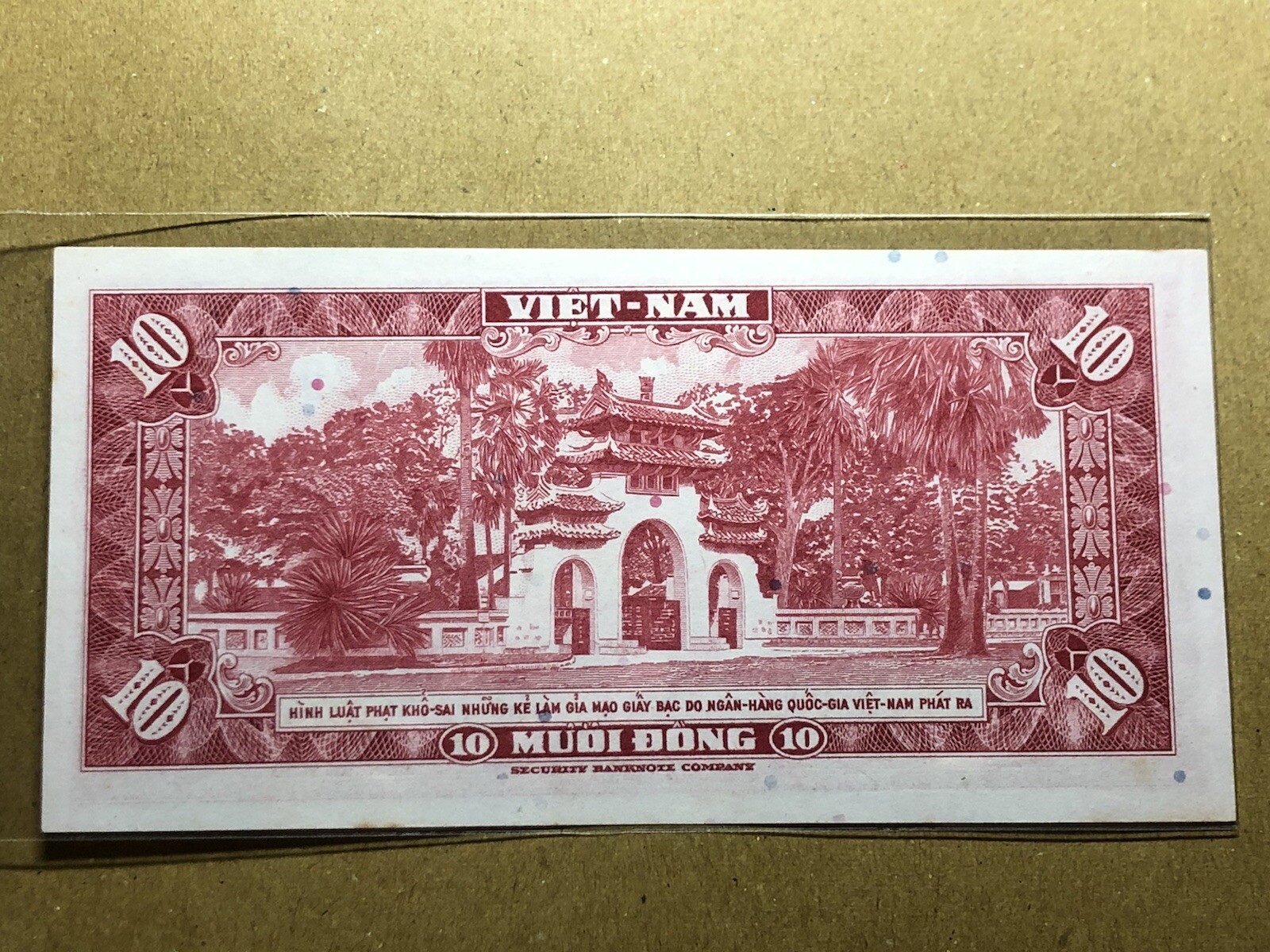 AA = A1 Block 10 Dong 1962 GEM UNC Viet Nam Banknotes Vintage Rare_LDP Shop.