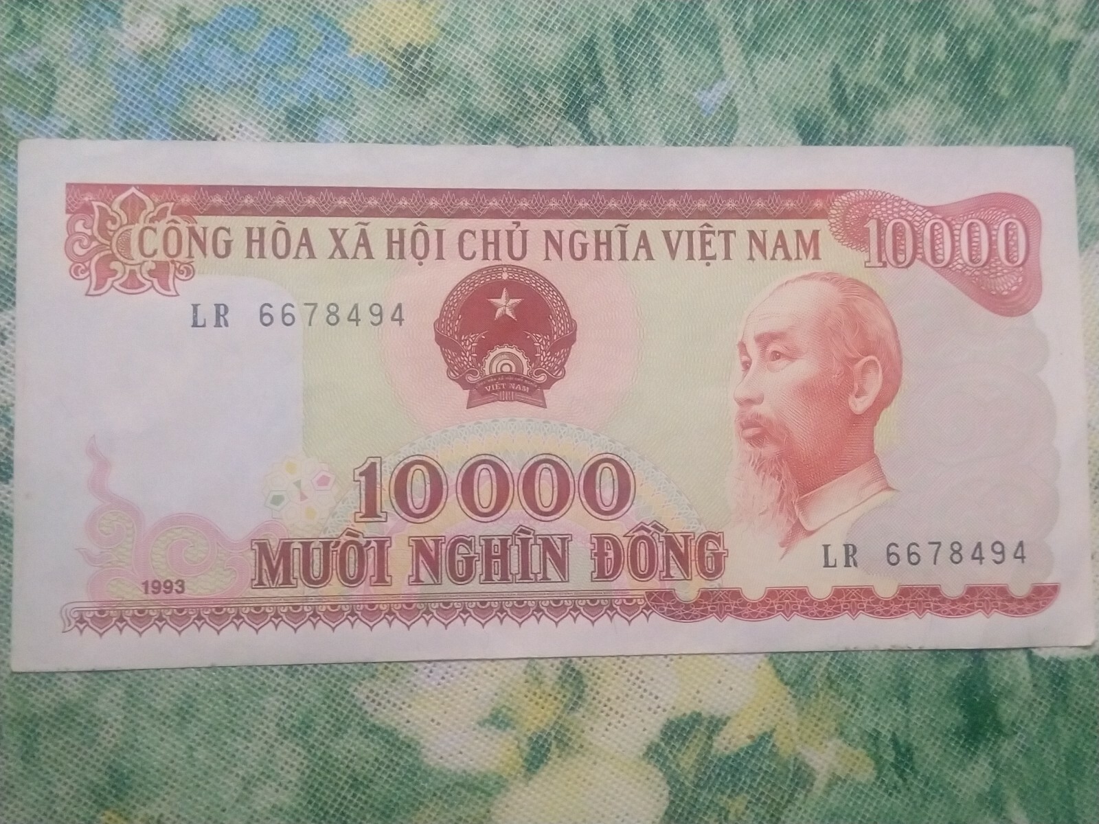 Vietnam 1993 10,000 Dong banknote (Uncirculated)