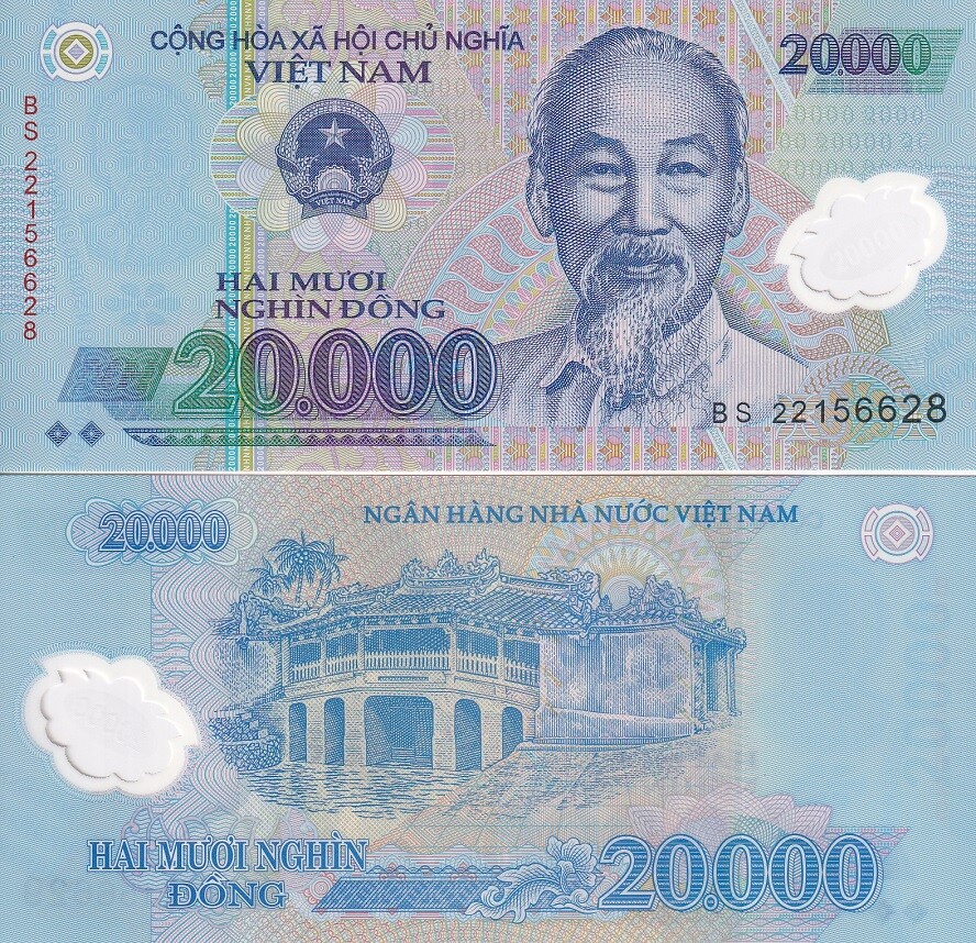 Vietnam 20000 Dong 2022 Polymer P 120 UNC