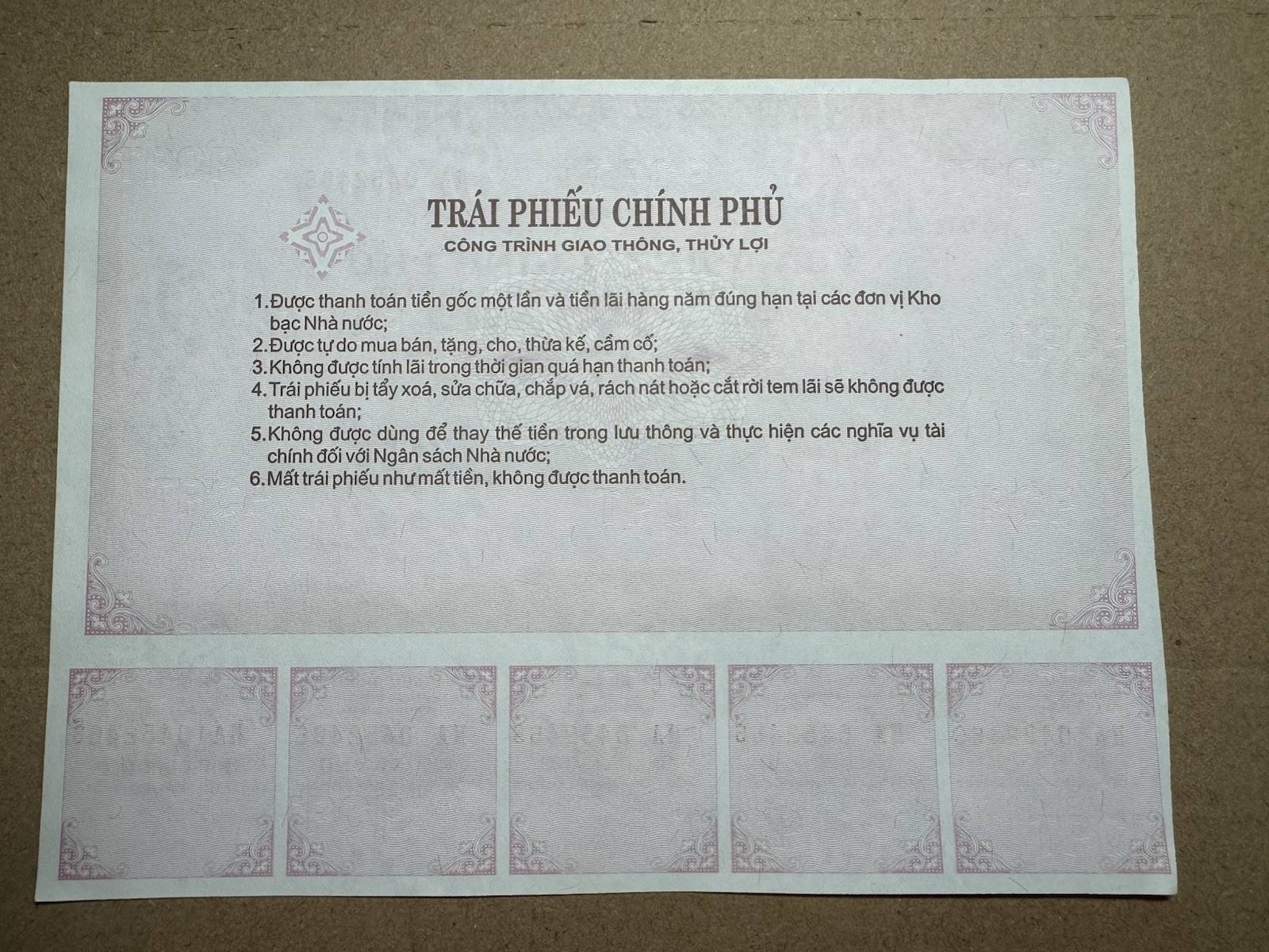 100,000 Dong Goverment Cheque 2003 UNC Rare_LDP Shop.