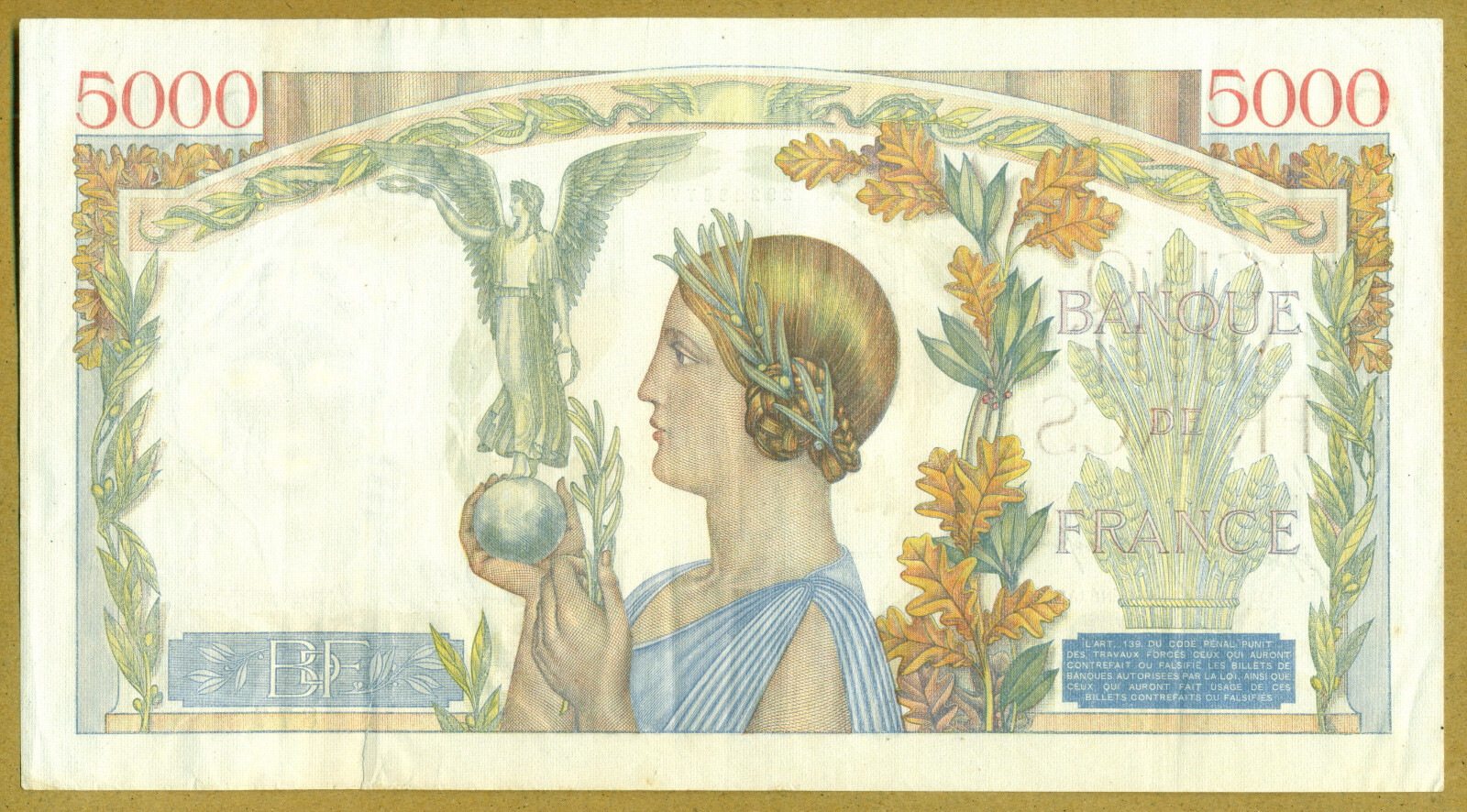 France 1943, 5000 Francs. Pick 97a