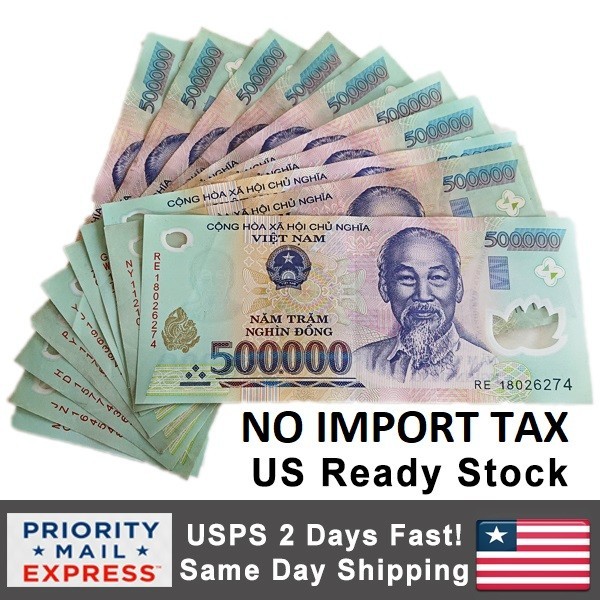 8 Millions VND Vietnam Dong Super Fast Shipping Express Mail Same Day 16x500k
