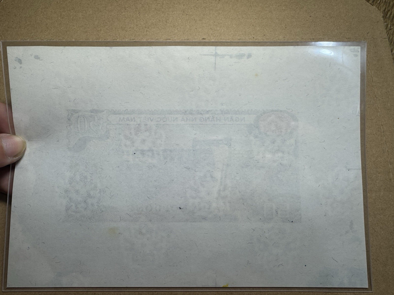 50 Dong Proof Back Uniface Banknotes Viet Nam 1985 UNC Rare_LDP Shop.