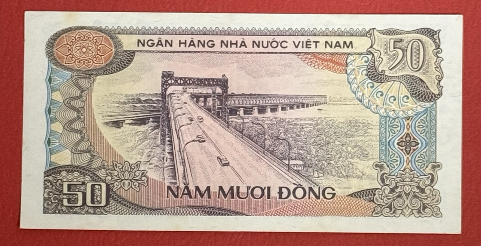 VIETNAM 50 DONG 1985 PICK# 97a Choice UNC. #PL3051