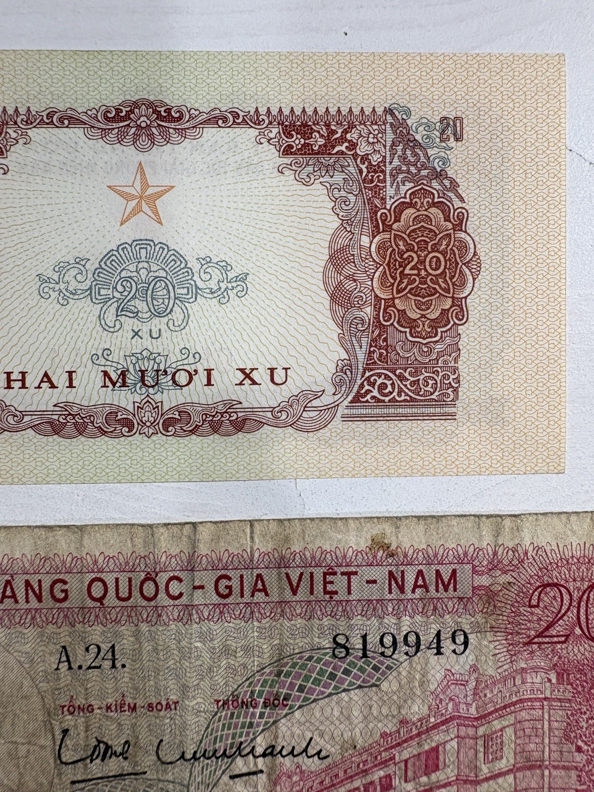 Vietnam Banknotes (LOT OF 3) 20 Xu & 20 Đồng (Star Note)