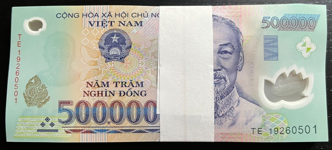 150,000,000 Vietnamese Dong 150 Million ( 300 x 500000 Note) Lot Vietnam Money