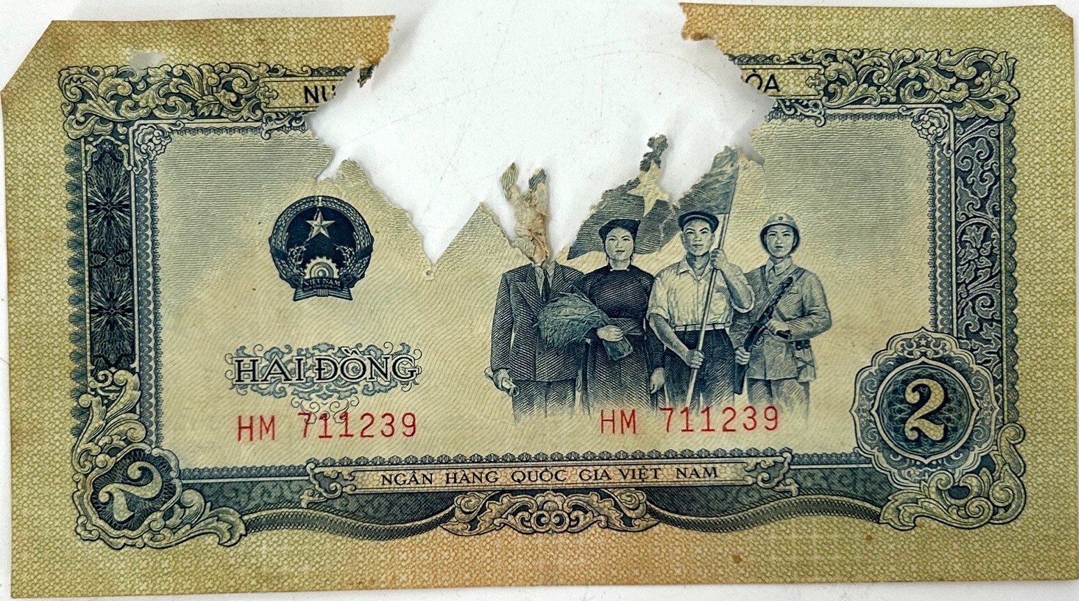 Viet Nam 2 dong 1958 AUNC Banknote
