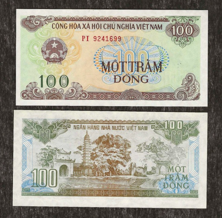 VIETNAM 100 DONG P-105b 1991 x 1 Pcs Rare PI REPLACEMENT Vietnamese UNC BANKNOTE