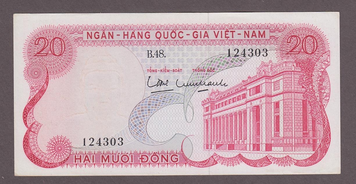 Vietnam South 20 Dong Note P-24 ND (1969) UNC