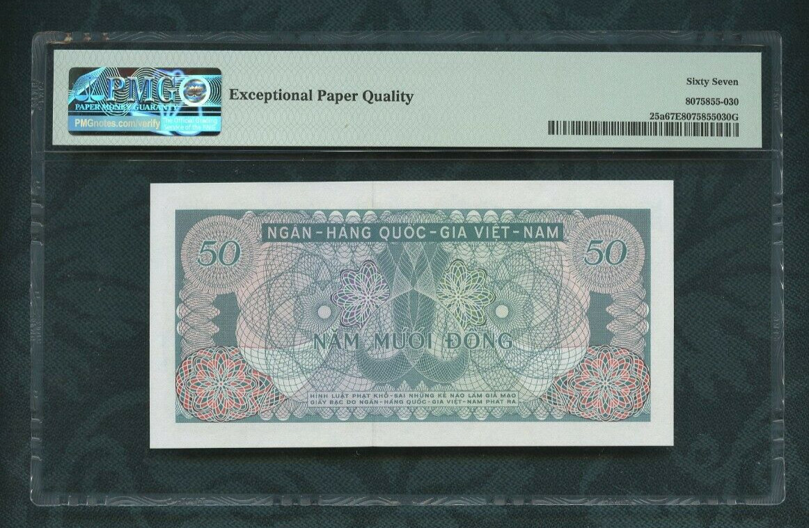 ND (1969) Viet Nam – South, National Bank 50 dong Pick# 25a PMG 67 EPQ