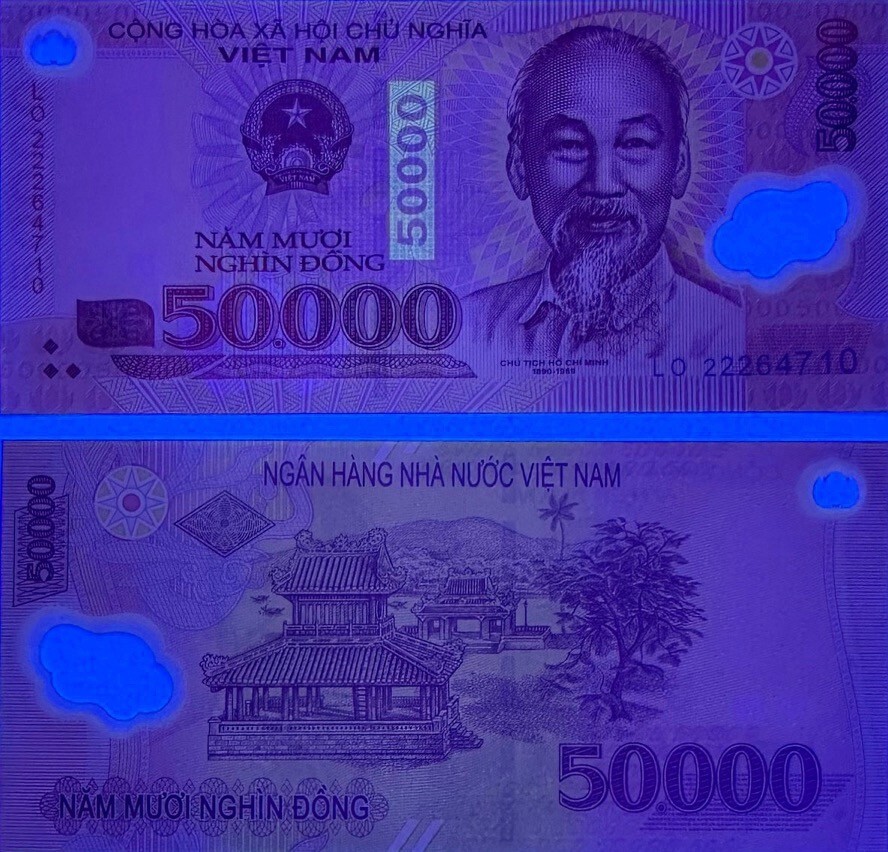50,000 Vietnam Dong VND CIRCULATED Banknote Currency Polymer Banknote, 1 piece