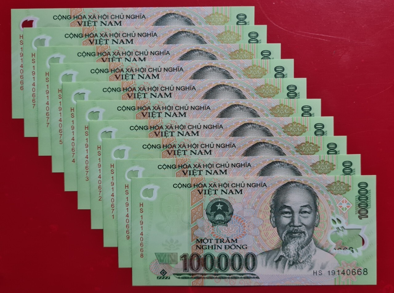 100,000 x 10 = 1000000 VIETNAMESE DONG VIETNAM BANKNOTE ONE MILLION – BEST PRICE