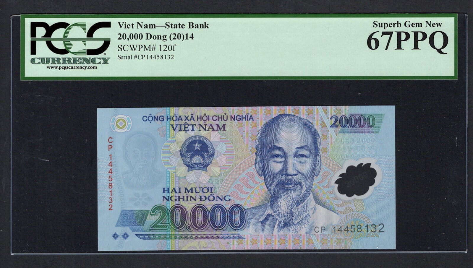 Viet Nam 20000 Dong 2014 P120f Uncirculated Grade 67