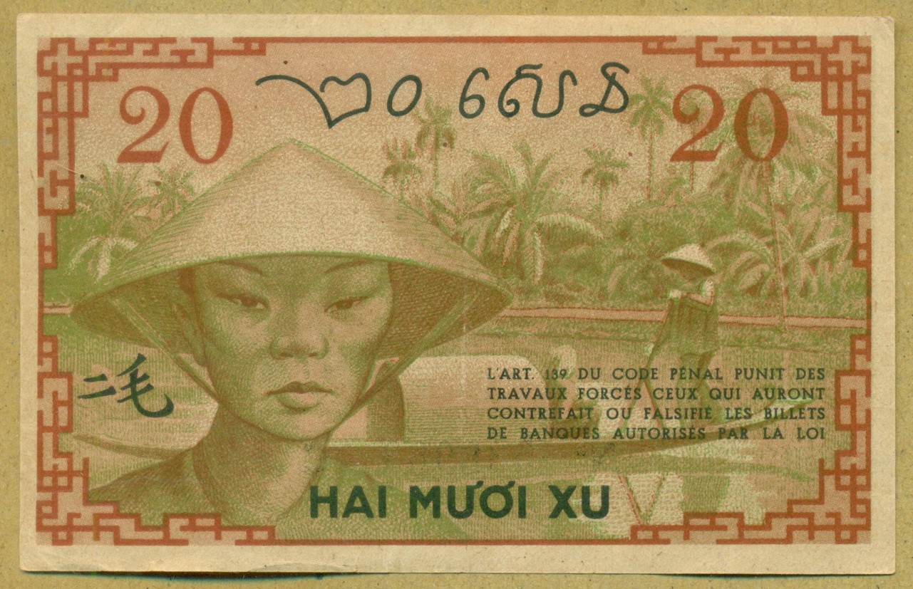 French Indochina 1939 20 Cents Henry Signature Pick 86a.