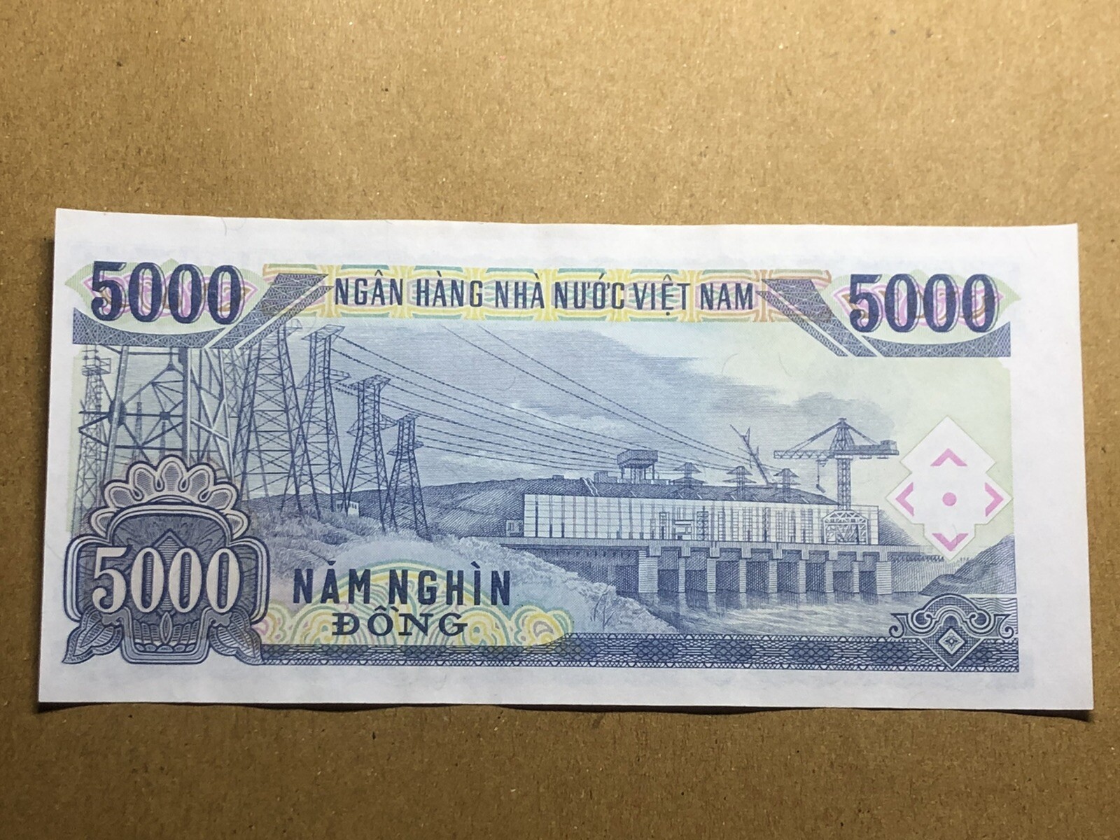 Error Cuting banknotes 5000 Dong 1991 Original Vintage Rare_LDP Shop.