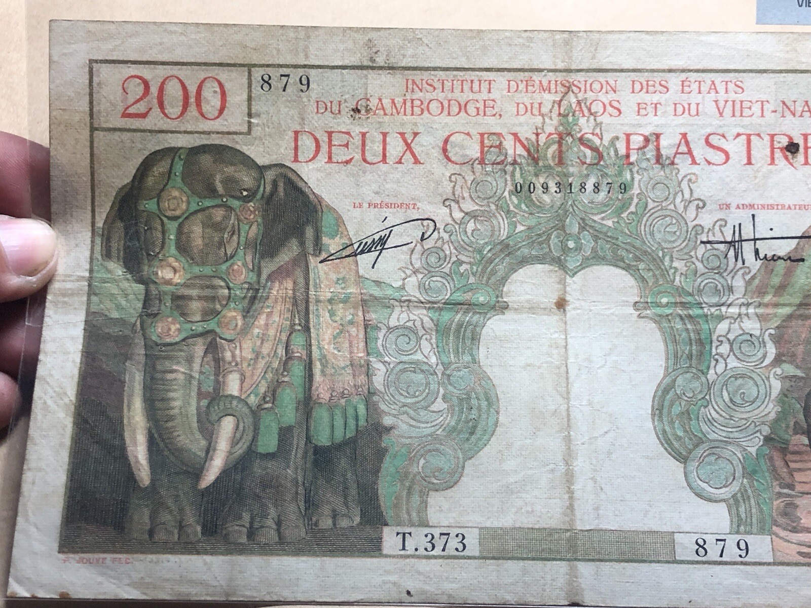 200 Piastres Bao Dao king Indochine 1953 Original Vintage Rare_LDP Shop.