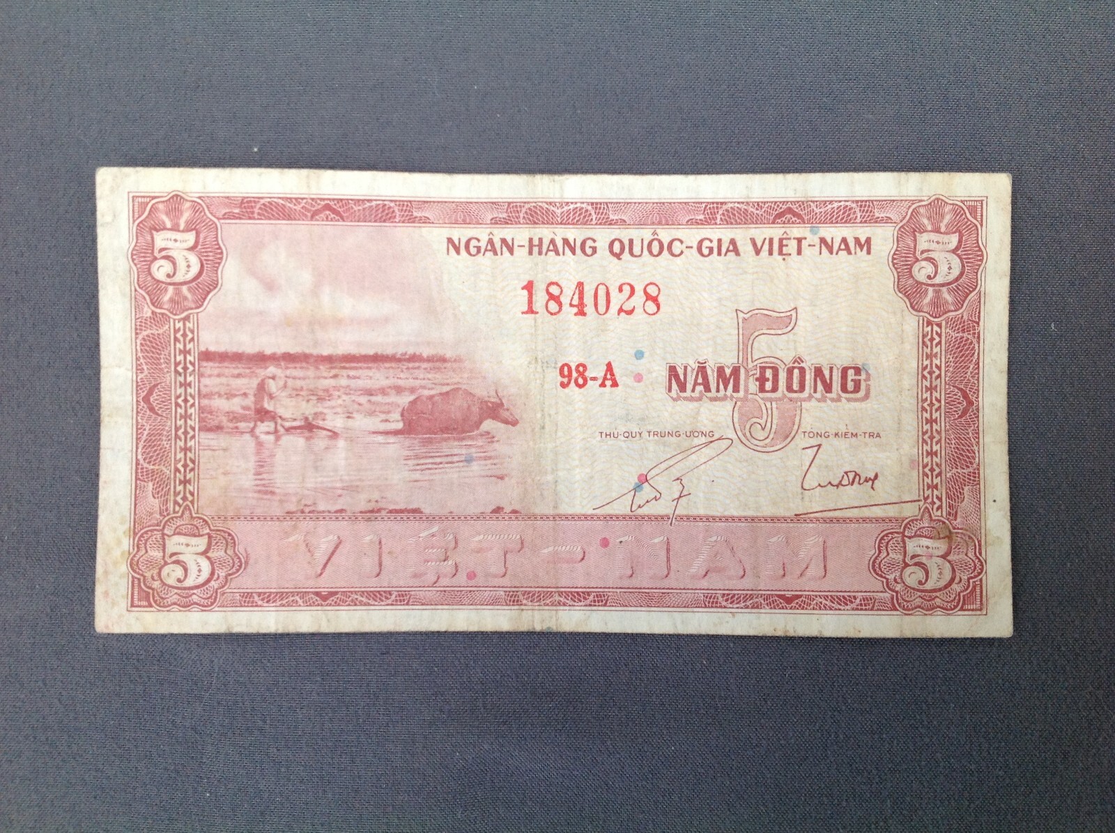 1960’s Vietnam Nam Dong 5 Bank Note