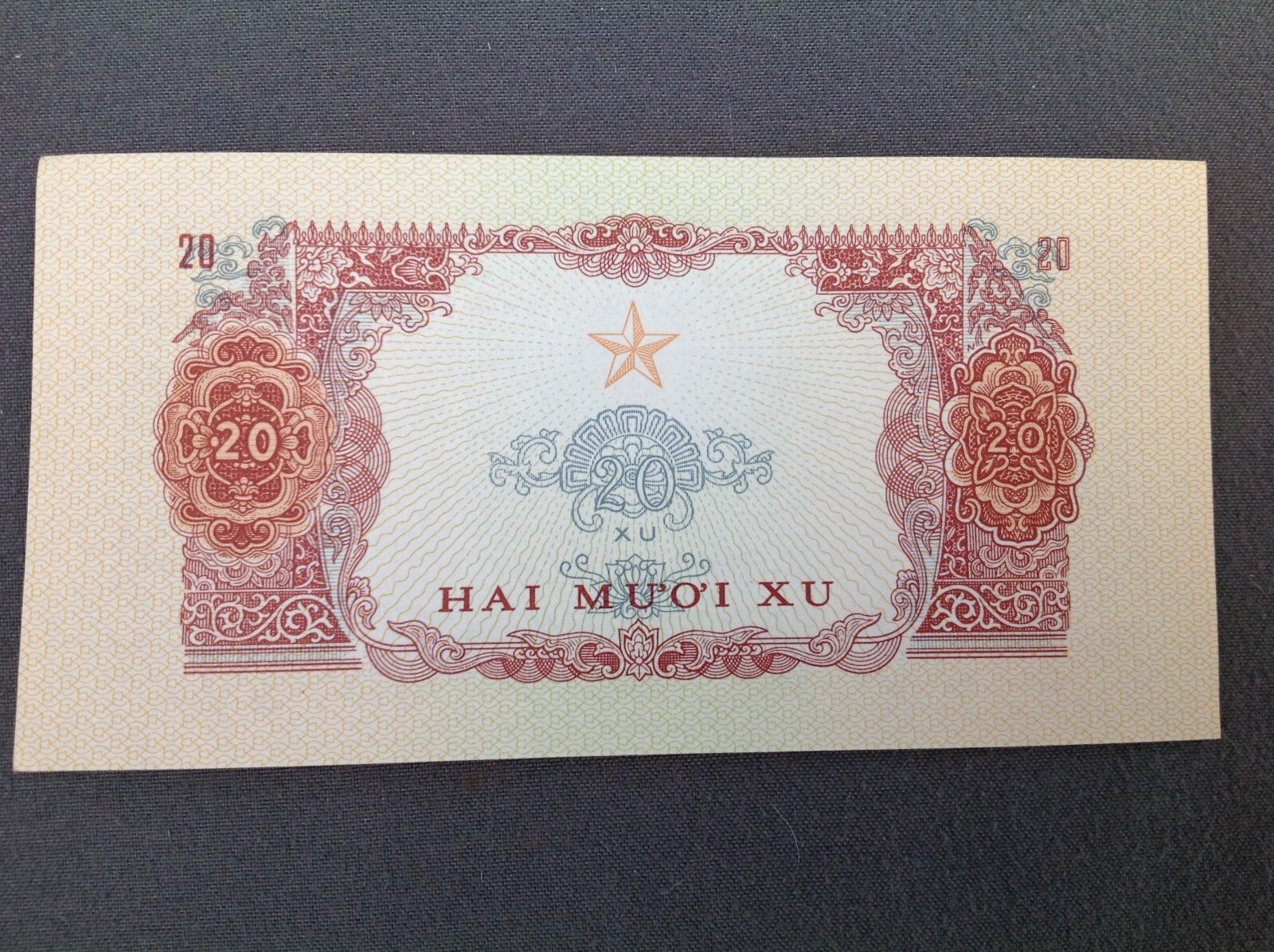 1960’s Vietnam War 20 Xu, Not Issued Bank Note